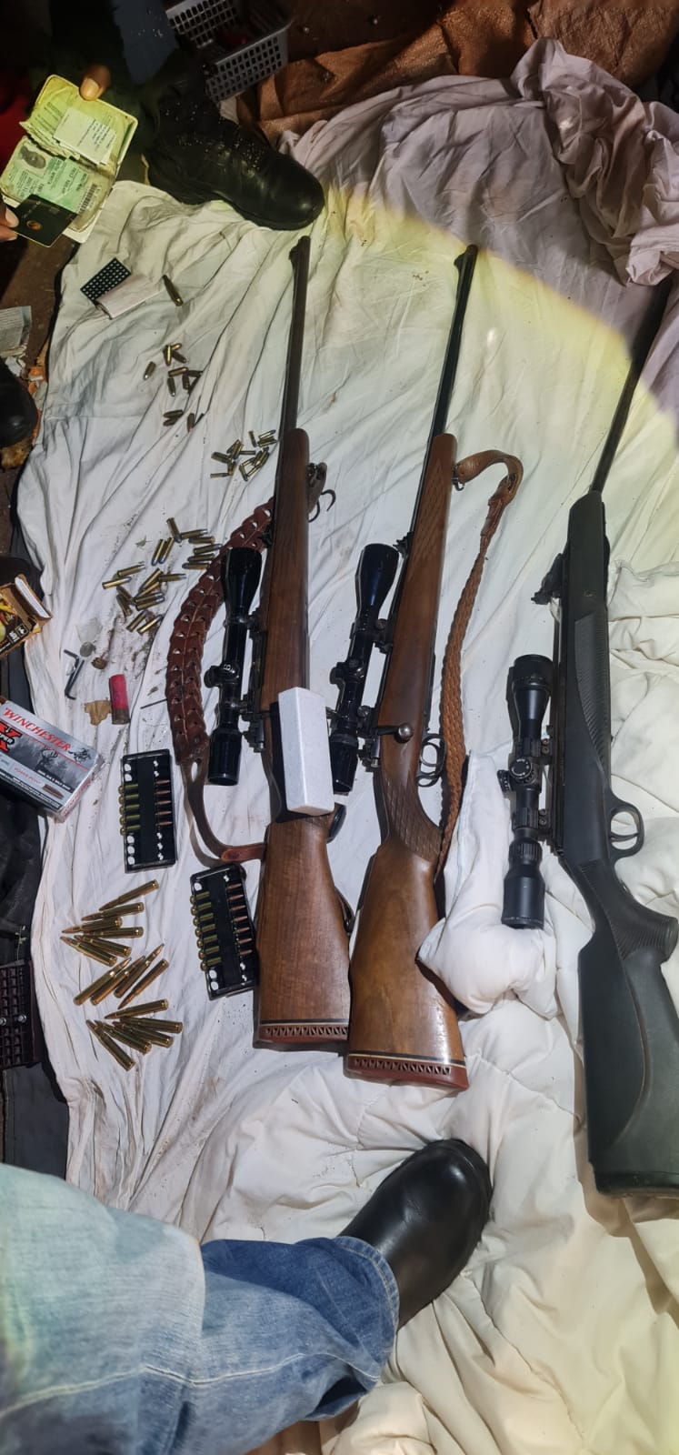 ADDITIONAL TWO SUSPECTS NABBED AND THREE RIFLES RECOVERED LINKED IN HOEDSPRUIT BUSINESS BURGLARY