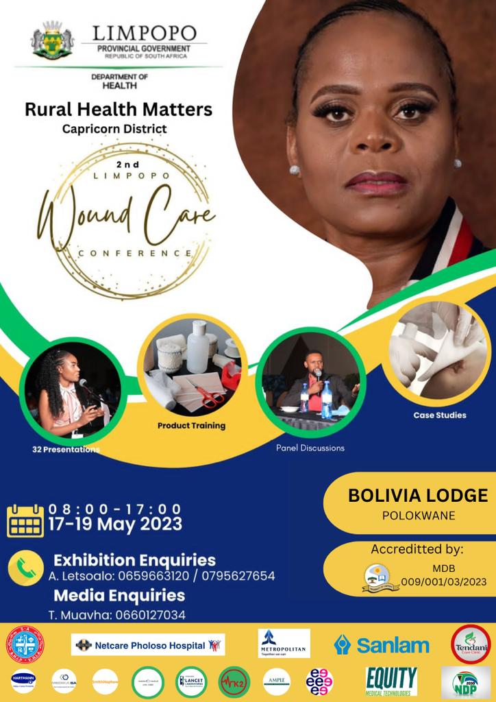 LIMPOPO DEPARTMENT OF HEATH TO HOST THE 2ND WOUND CARE AND MANAGEMENT CONFERENCE AT BOLIVIA LODGE