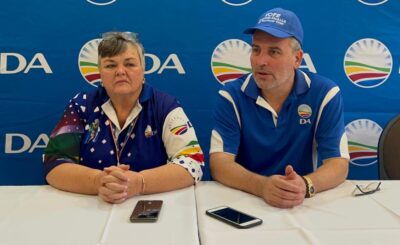 New DA Limpopo provincial leader Lindy Wilson and provincial chairperson Jacques Smalle