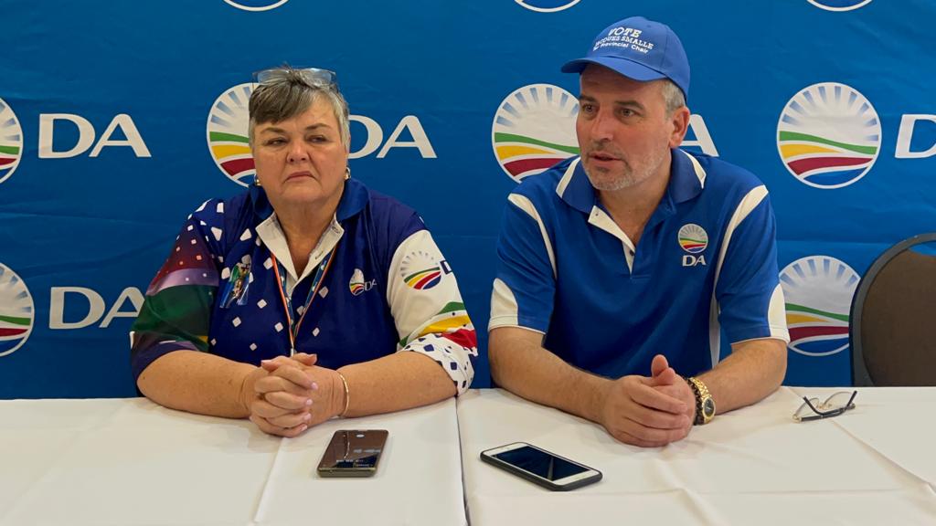 New DA Limpopo provincial leader Lindy Wilson and provincial chairperson Jacques Smalle