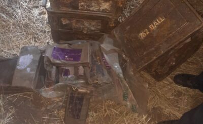 THE POLICE IN WESTERNBURG PROBE THE DISCOVERY OF ASSAULT RIFLE AND 7560 AMMUNITION UNDER GROUND IN A FARM