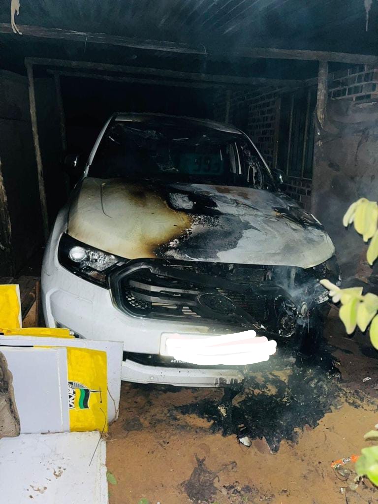POLICE PROBE MALICIOUS DAMAGE TO PROPERTY CASE AFTER MODIMOLLE COUNCILLOR'S VEHICLE CAUGHT FIRE