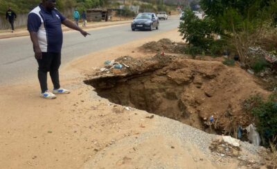 Dilapidated D3180 road threatens safety of road users